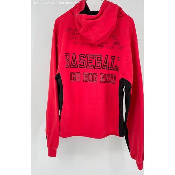 Nebraska Cornhuskers Red Men's Baseball 2007 Team Signed Hoodie - Size Medium - Picture 4 of 7